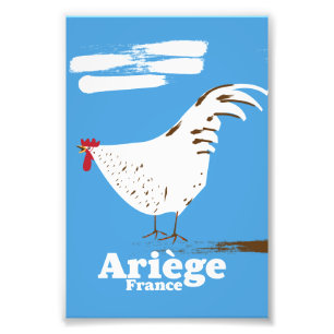Ariège Frankrike resaffisch, Fototryck