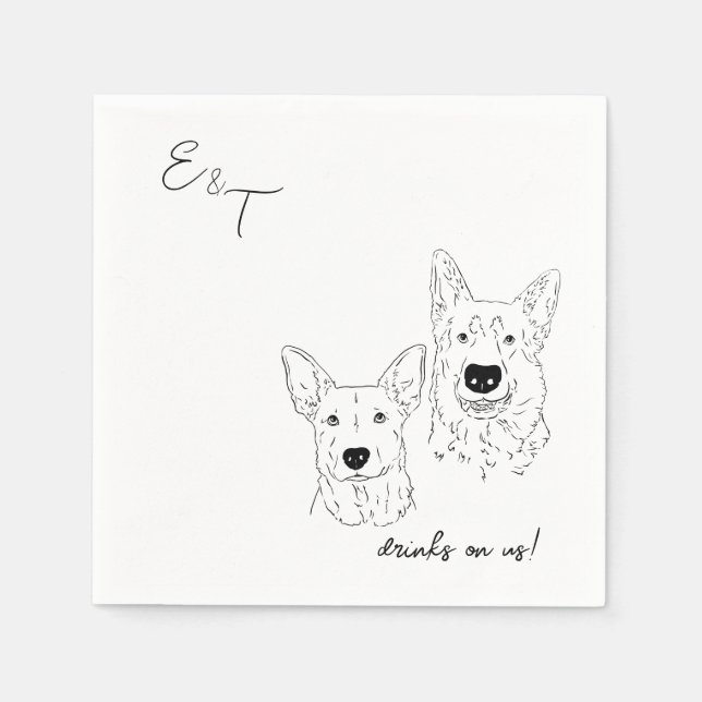 Ariel Bröllop Cocktail Napkins Pappersservett (Framsidan)