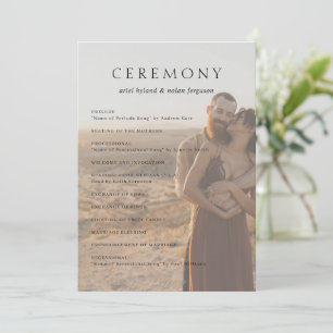 Ariel Elegant Photo Modern Wedding Wedding Program