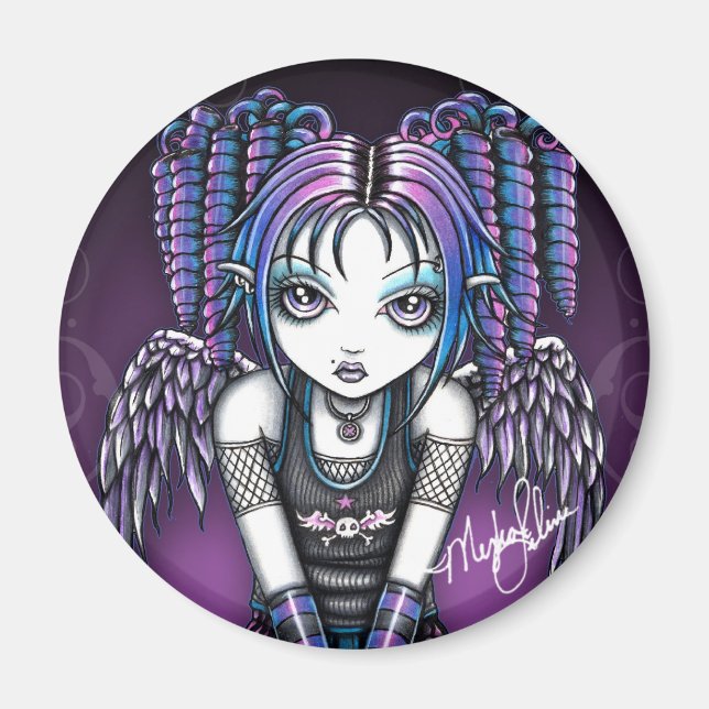 Ariel Gothic Knealing Angel Magnet (Framsidan)