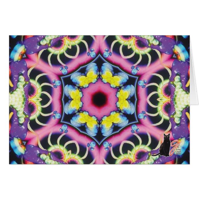 Ariel Kaleidoscope Hälsningskort (Framsidan Horizontal)