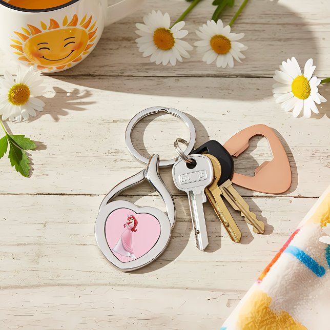 Ariel Keychain Twisted Heart Silverfärgad Nyckelring (Skapare uppladdad)