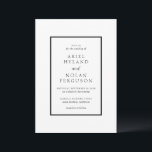 Ariel Minimal Modern Wedding Inbjudningar<br><div class="desc">Modern bröllopsinbjudan med din händelseinformation inuti en tjock gräns.</div>