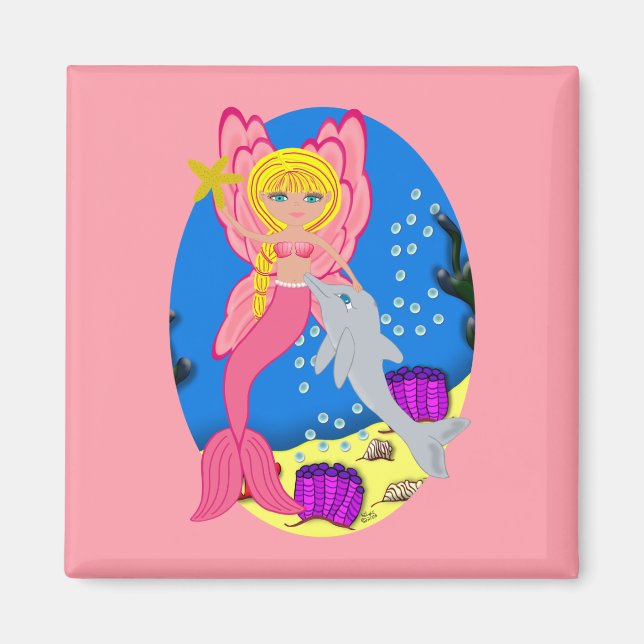 Ariel, Rosa Merfaery och Dolphin Square Magnet (Framsidan)