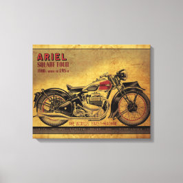 Ariel Square Fyra vintagar motorcykel Canvastryck