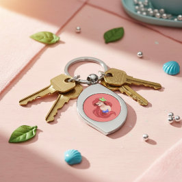 Ariel Swirl Silverfärgad Nyckelring