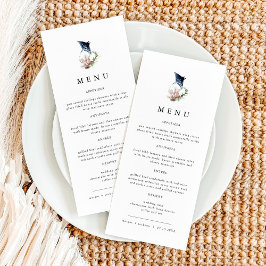 ARIEL Tropical Ocean Coral Manta Ray Beach Menu Meny