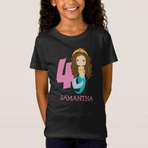 Ariel - vår lilla Sjöjungfru 4e födelsedagen T-Shi T Shirt