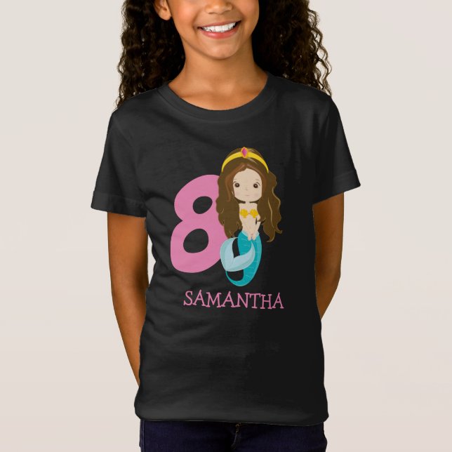 Ariel - Vår lilla Sjöjungfru 8-årsdag T-Shirt (Framsida)