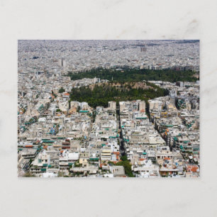 Ariel View of Aten på ett vykort