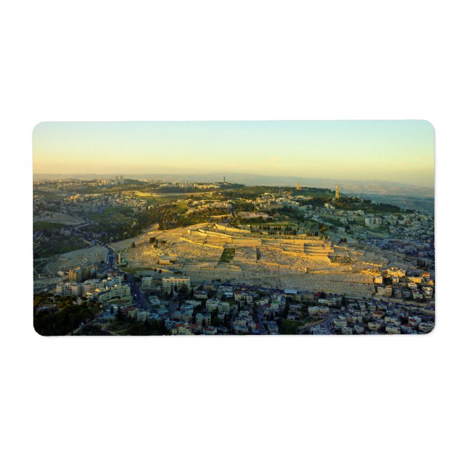Ariel View of the Mount Olife Jersalem Israel Fraktsedel (Framsidan)