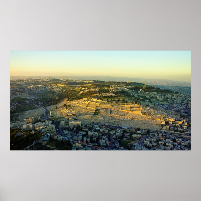 Ariel View of the Mount Olife Jersalem Israel Poster (Framsidan)