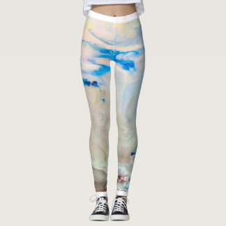 Ariel Winter Blue Marble Mode Leggings