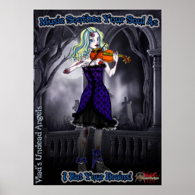 Ariel Zombie Violinist Poster (Framsidan)