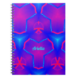 ARIELLA ~ Fluoro Blue och Rosa Anteckningsbok
