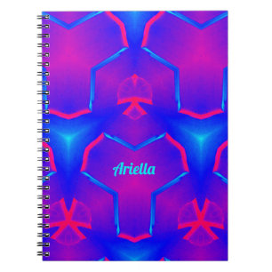 ARIELLA ~ Fluoro Blue och Rosa Anteckningsbok
