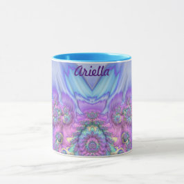 ARIELLA ~ GLOSSY 3D Glossy Rosa Lila Blue Mugg