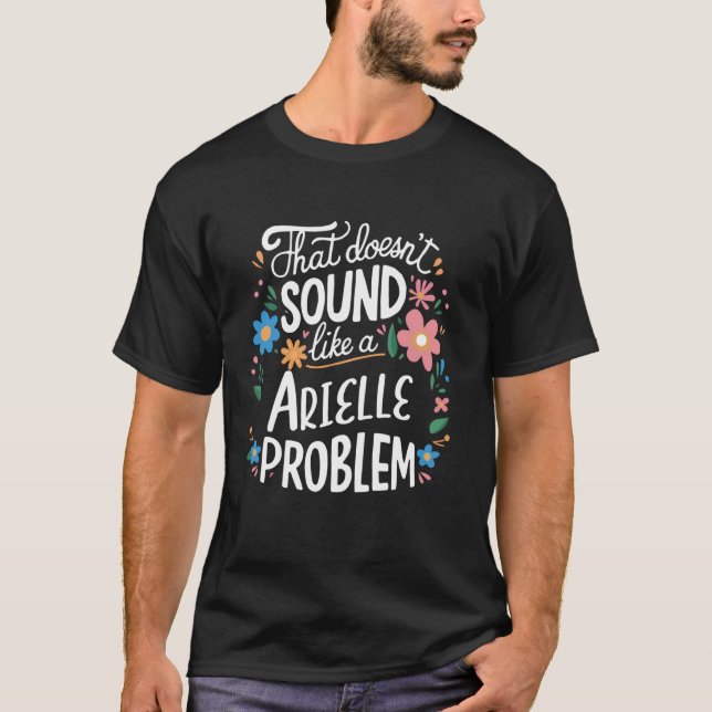 Arielle Personlig Cute Flower Girls Arielle Nam T Shirt (Framsida)