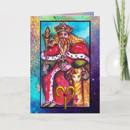 ARIER,EMPEROR TAROT ASTROLOGY ZODIAC BIRTHDAY KORT