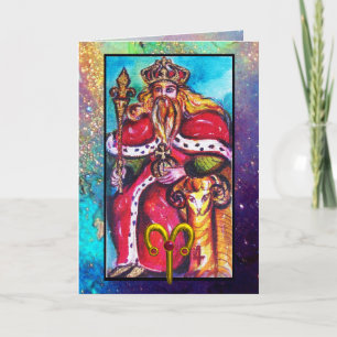 ARIER,EMPEROR TAROT ASTROLOGY ZODIAC BIRTHDAY KORT