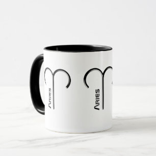 ARIES, abstrakt utformning av Zodiac-signalen. Mugg