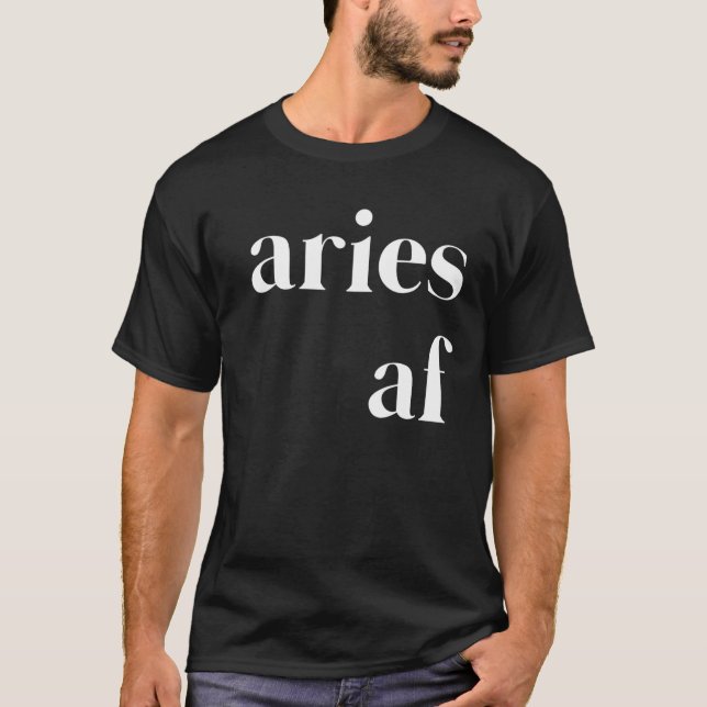 Aries AF Womens Manar Funny Zodiac Astrology Birth T Shirt (Framsida)