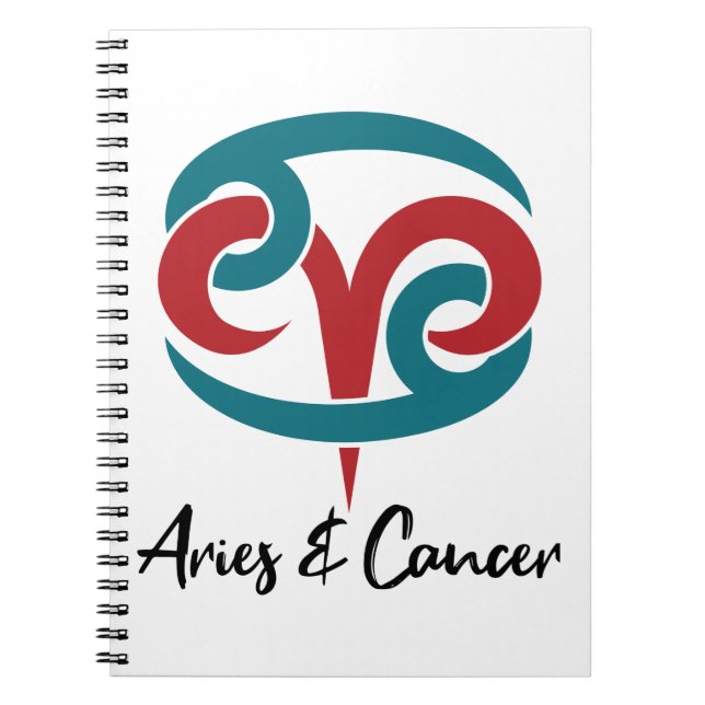 Aries and Cancer Zodiac Couple Horoscope Anteckningsbok (Framsidan)