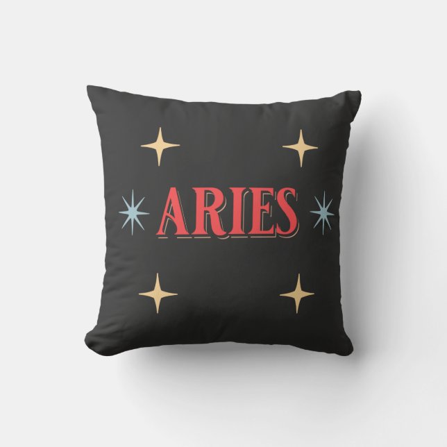 Aries Astrological Sign Kudde (Framsida)