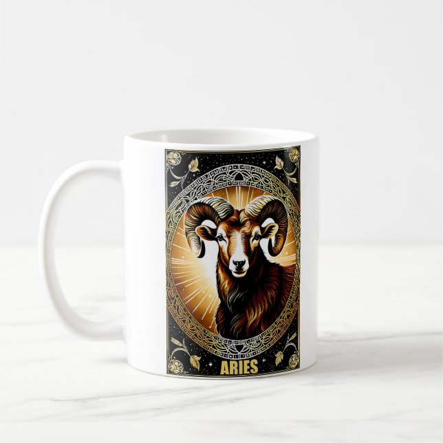 Aries Astrologitecken Kaffemugg (Vänster)