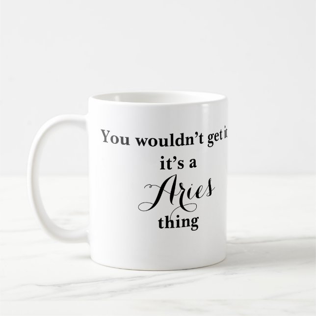Aries Astrology Zodiac Funny Mug Kaffemugg (Vänster)