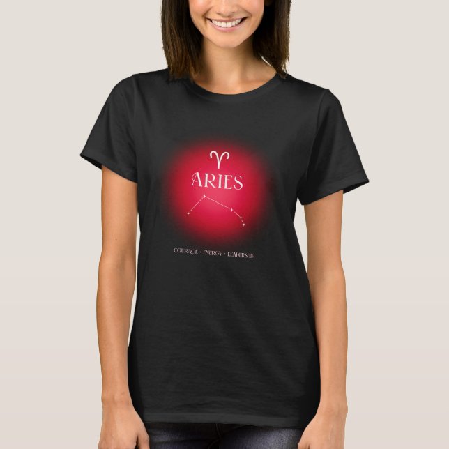 Aries aura  dark version t shirt (Framsida)