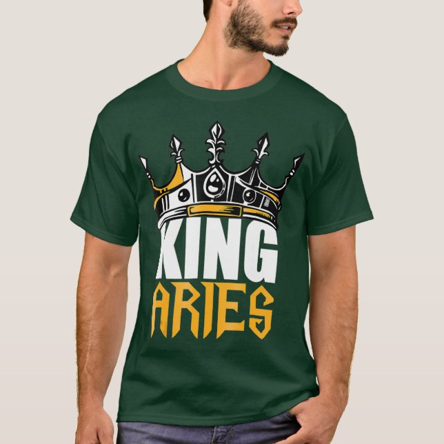 Aries Birthday Gifts Kung Aries Zodiac T Shirt (Framsida)