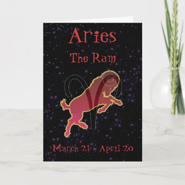 Aries Birthday-kort Kort (Framsida)