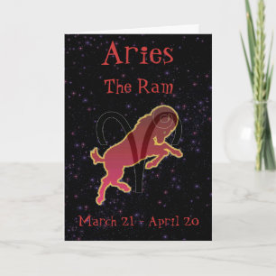 Aries Birthday-kort Kort