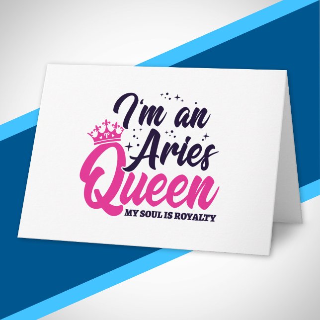 Aries Birthday Queen Astrology Zodiac Sign Soul Kort (Skapare uppladdad)