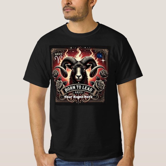 Aries ’Born to Lead’ T-Shirt (Framsida)