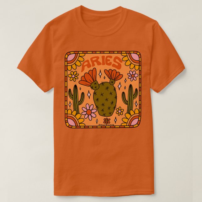 Aries Cactus T Shirt (Design framsida)