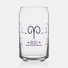 Aries Can Glass Gift for Aries Zodiac Sign