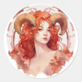 Aries Classic Round Stickers Runt Klistermärke