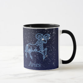 Aries Constellation and Zodiac Sign with Stars Mugg