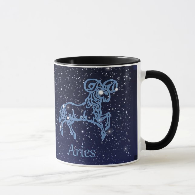 Aries Constellation and Zodiac Sign with Stars Mugg (Höger)