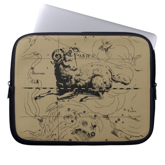 Aries Constellation Hevelius 1690 March 21 - Apr19 Laptop Sleeve (Framsidan)