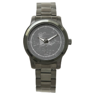 Aries Constellation Hevelius Vintage on Black Armbandsur