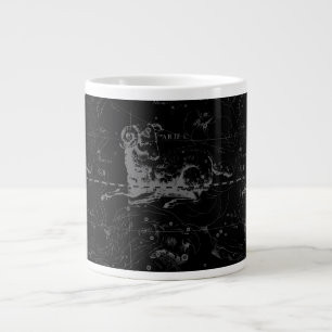 Aries Constellation Hevelius Vintage on Black Jumbo Mugg