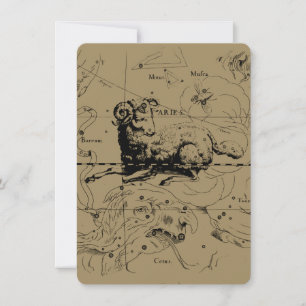 Aries Constellation Karta Engrave av Hevelius