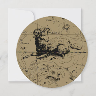 Aries Constellation Karta Hevelius circa 1690