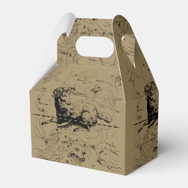 Aries Constellation Karta Hevelius circa 1690 Presentaskar (Baksidan Sidan)