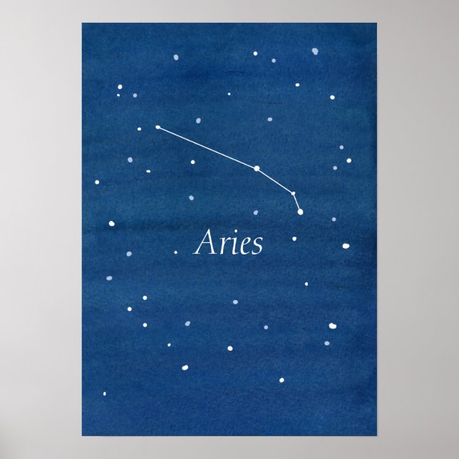 Aries Constellation Night Himlar Poster (Framsidan)