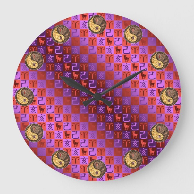 Aries & Earth Boar Stor Klocka (Framsida)