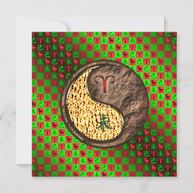 Aries & Earth Goat Kort (Framsida)